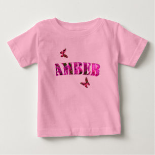 Bloemige Amber Naam Gemaakt Met Bougainvillea,