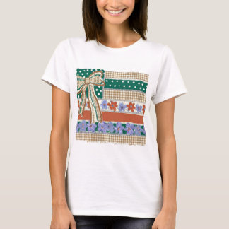 Bloemige Amerikaanse Vlag Shirt PNG, Retro Coquett