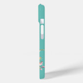 Bloemige Ananas Mint Groen Case-Mate iPhone Case (Achterkant / Links)