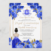 Bloemige Assepoester Prinses Koningsblauwe Quincea Kaart (Voorkant / Achterkant)