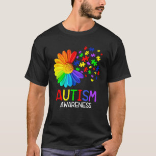 Bloemige Autisme Bewustzijn Madeliefje Bloem Voor T-shirt