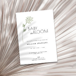 Bloemige Baby in Bloei Baby Shower Kaart