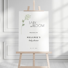 Bloemige Baby in Bloei Baby Shower Welkom Bord
