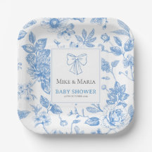 Bloemige baby jongen baby shower