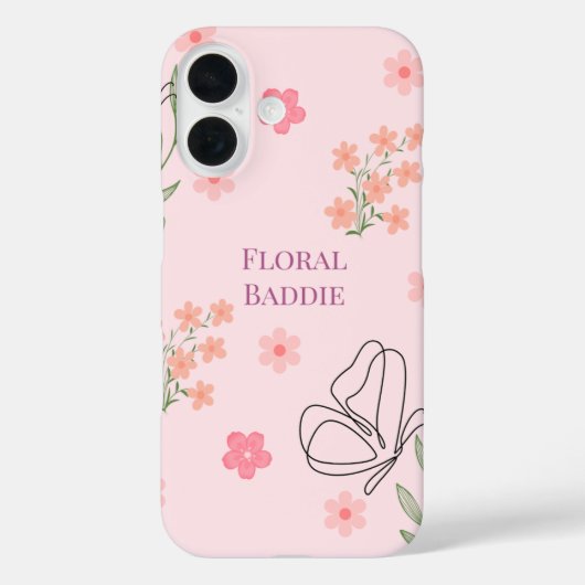 Bloemige Baddie Case-Mate iPhone Case (Achterkant)