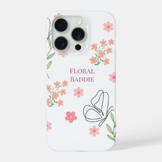 Bloemige Baddie iPhone 15 Pro Hoesje