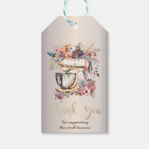 Bloemige Bakkerij Mixer Cadeaulabel