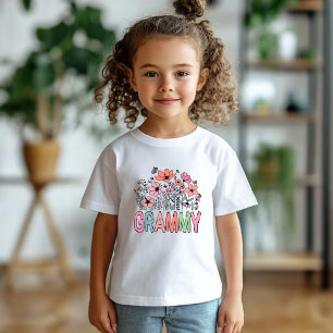 Bloemige "Beste Grammy Ooit" T-shirt   Boho Wilde 