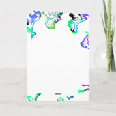 Bloemige Blauwe Witte Boho Zomer Lente Trouwdag (Achterkant)