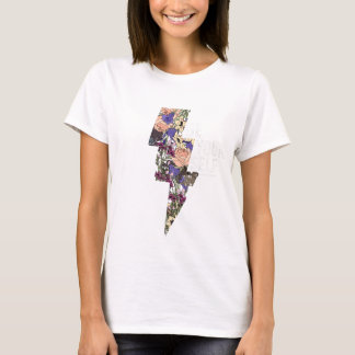 Bloemige Bliksemschicht T-shirt - Aesthetische Ind