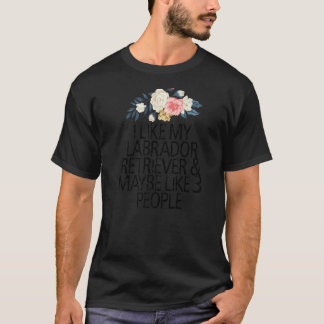 Bloemige Bloemen, Ik Hou Van Mijn Labrador Retriev T-shirt