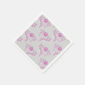 Bloemige blokprint. servet (Hoek)