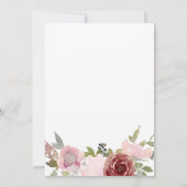 bloemige blos aangepaste naam felicitatie met het kaart (Achterkant)