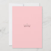 Bloemige Blush Roze Quinceañera Uitnodiging (Achterkant)