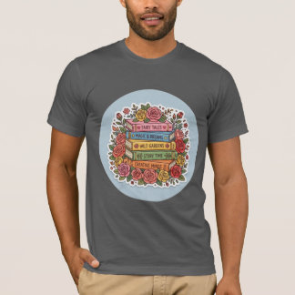 Bloemige Boekenwurm T-Shirt | Schattig Lezen & Dru