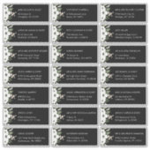 Bloemige Botanische Huwelijksgast Adreslabels Sticker (Voorkant)