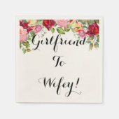 bloemige bruidsdouche servetten (Voorkant)