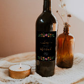 Bloemige Bruidsfeest ter ere van de Doden Wijn Etiket