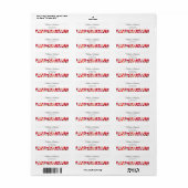 Bloemige Bruiloft Uitnodiging Retour Etiket (Full Sheet)