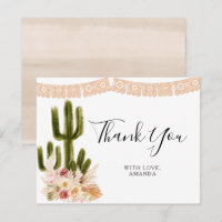 Bloemige Cactus Taco 'bout Love Bedankkaart