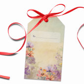 Bloemige cadeaukaart | Elegante aquarel kunst Cadeaulabel