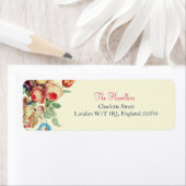  bloemige chique bruiloft retour adreslabels etiket (Insitu)