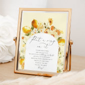 Bloemige citroen zeg niet bruid bruidsjurk poster