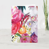 Bloemige denk aan jou kaart (Voorkant)