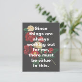 Bloemige dingen komen altijd goed voor mij uit briefkaart (Staand voorkant)