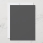 Bloemige Eenvoud 1 Houtskoolgrijs Minimalistische Kaart (Achterkant)
