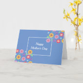 Bloemige eenvoudige gevouwen groet / Moederdag kaa Kaart (Gele Bloem)