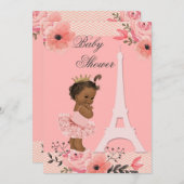 Bloemige Eiffeltoren Etnische Prinses in Tutu Douc Kaart (Voorkant / Achterkant)