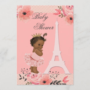 Bloemige Eiffeltoren Etnische Prinses in Tutu Douc Kaart