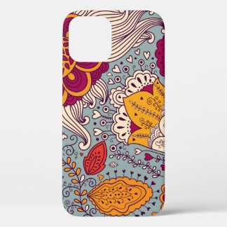 bloemige elegante achtergrond iPhone 12 hoesje