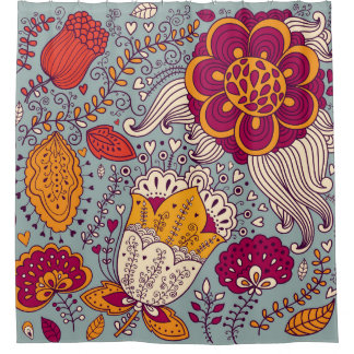  bloemige elegante achtergrond douchegordijn