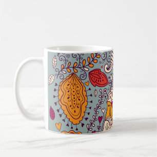 bloemige elegante achtergrond koffiemok