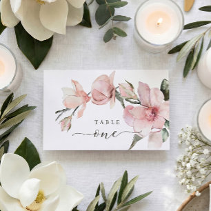 Bloemige Elegante Magnolia Trouwtafel Plaatskaart