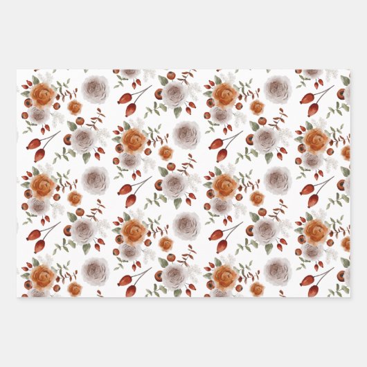 Bloemige en botanische inpakpapiervellen inpakpapier vel (Voorkant 2)