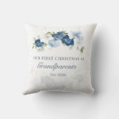 Bloemige Eucalyptus Grootouders 1e Kerstmis Kussen (Achterkant)