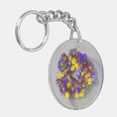 Bloemige fantasie sleutelhanger (Voorkant Links)