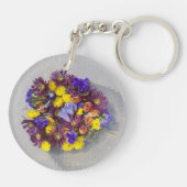 Bloemige fantasie sleutelhanger (Achterkant)