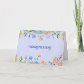 Bloemige Felicitaties Elegante Botanische Kaart (Voorkant)