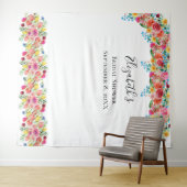 Bloemige foto-achtergrond bruiloft bruidsshower wandkleed (In Situ (horizontaal))