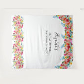 Bloemige foto-achtergrond bruiloft bruidsshower wandkleed (Voorkant (horizontaal))