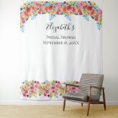 Bloemige foto-achtergrond bruiloft bruidsshower wandkleed (In situ)