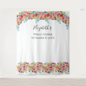 Bloemige foto-achtergrond bruiloftsshower wandkleed