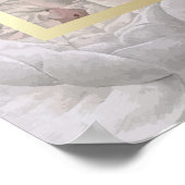 Bloemige foto viering van het leven rouwkaart poster (Hoek)