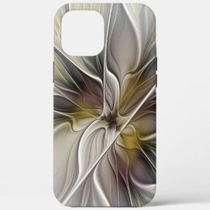 Bloemige Fractal, Fantasie Bloem met Aardtinten iPhone 12 Pro Max Hoesje