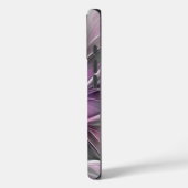 Bloemige Fractale Moderne Abstracte Bloem Roze Gri Case-Mate iPhone Case (Achterkant / Links)
