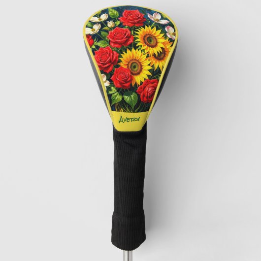 Bloemige Fun Driver Head Cover (Voorkant)